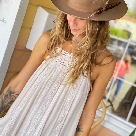 Spell & the Gypsy - Harmony Strappy Dress Elegant Cream Lace Trim - Picture 10 of 10